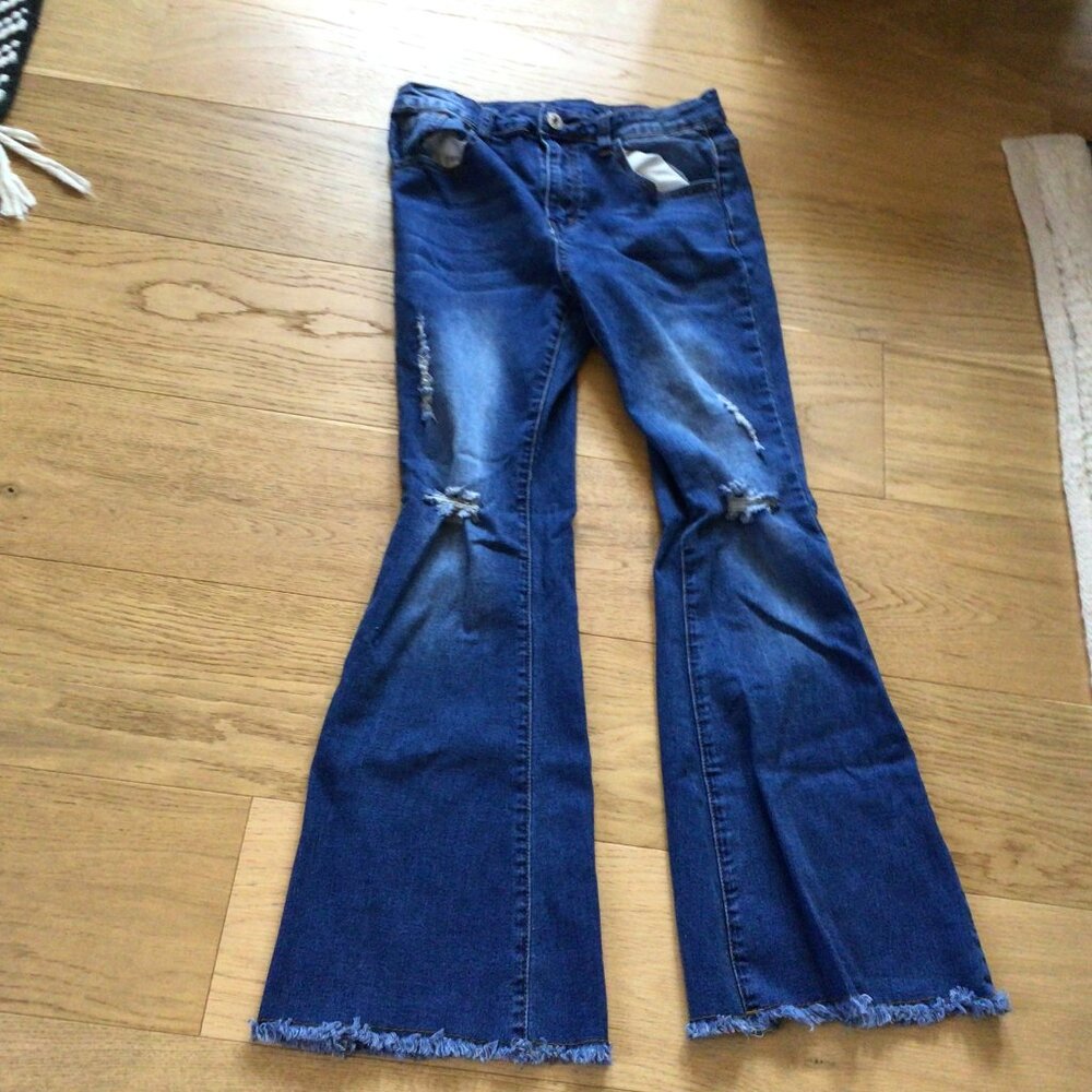 blue flare jeans for kids